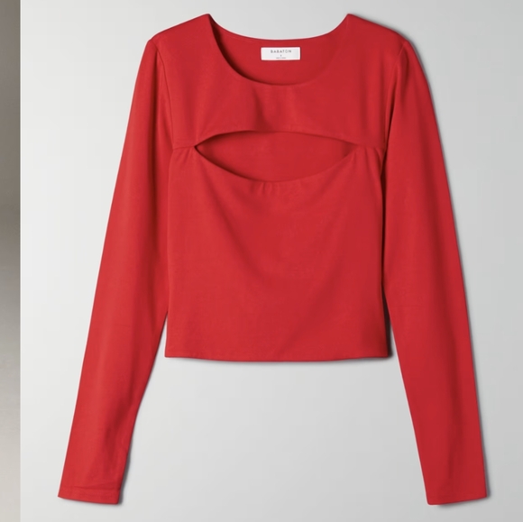 Aritzia Babaton long sleeve cut out Top. - Picture 2 of 6